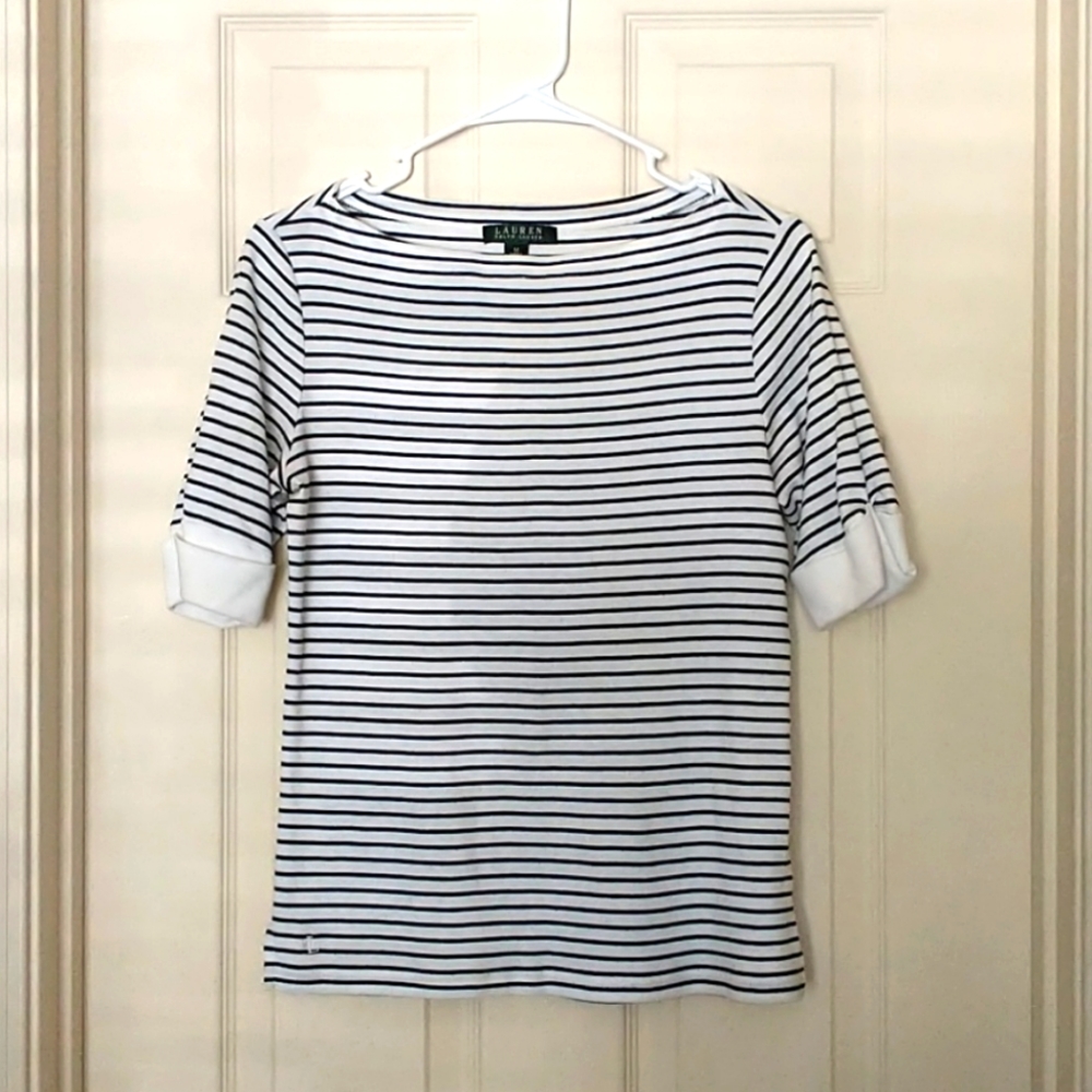 Ralph Lauren Boatneck Striped Blouse